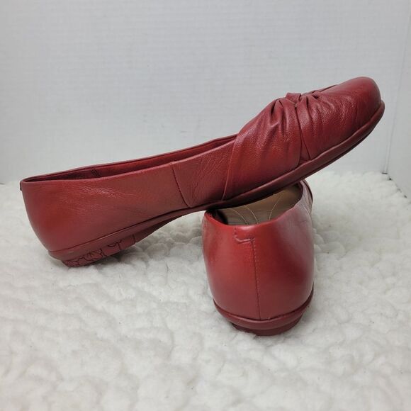 Hotter Appledore Comfort Concept Ballet Shoes Size 9 Red Leather Shoes - Picture 5 of 11